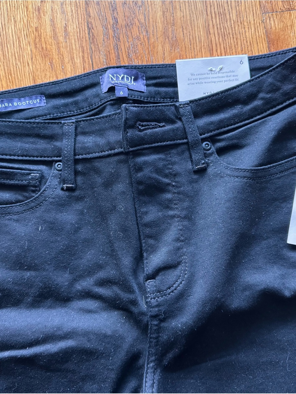 NYDJ Black Bootcut Jeans - Sleek Stretch Wide Leg - Picture 2 of 4